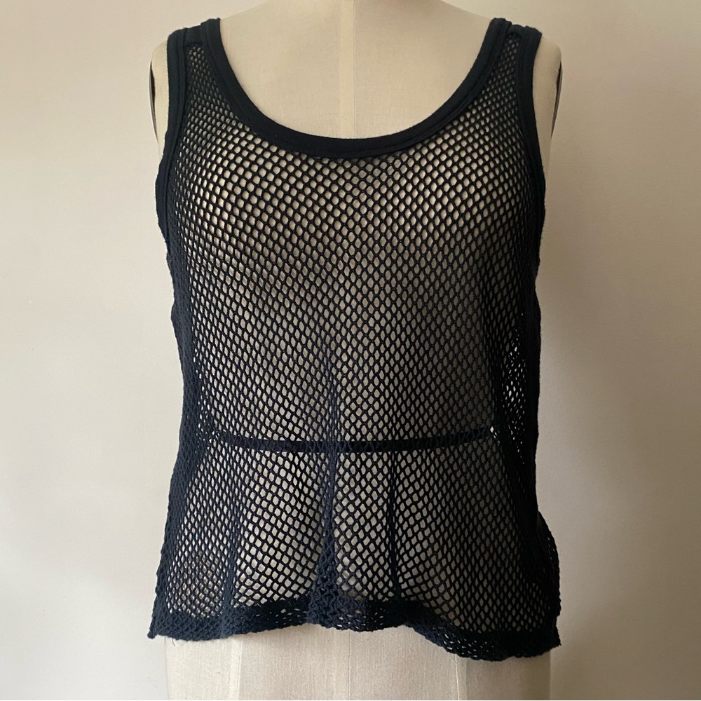 Black Mesh Tank Top